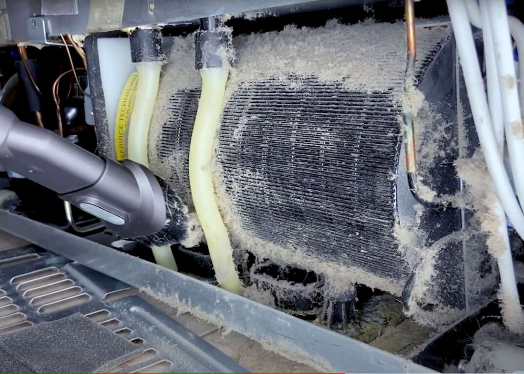dirty refrigerator condenser coils